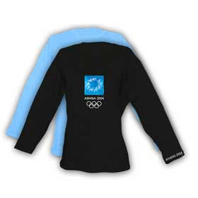 Athens 2004 Ladies  Long Sleeve  Crewneck T-Shirt