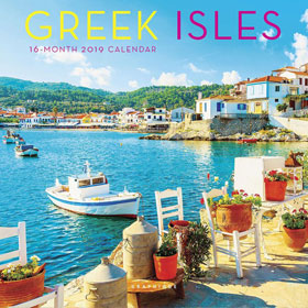 Greek Islands 2019, Mini Wall 16 month Calendar