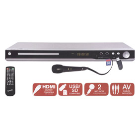 SuperSonic 5.1 Channel Multi Region DVD Player w/ USB/SD Card Slots, HDMI Compatible, SC-31