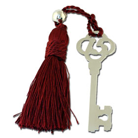 Large 2015 "Gouri" Silverplated Good Luck Key Ornament