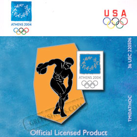 Athens 2004 Discus Vase Shard Pin