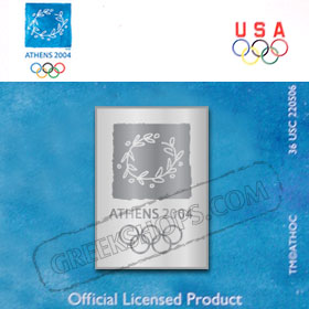 Athens 2004 Two Tone Silver Pin