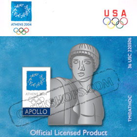 Athens 2004 3D Apollo Pin