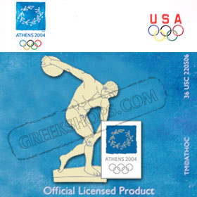 Athens 2004 Statue of Discus Thrower Pin