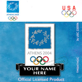 Custom Design Athens 2004 Games Logo Color Pin
