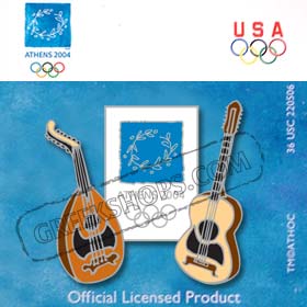 Athens 2004 Guitar & Mandolin Pin