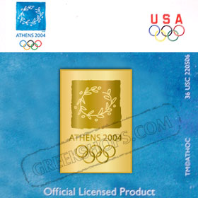 Athens 2004   Two Tone Gold Pin