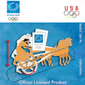 Athens 2004 Moving Horse and Wheels Pin