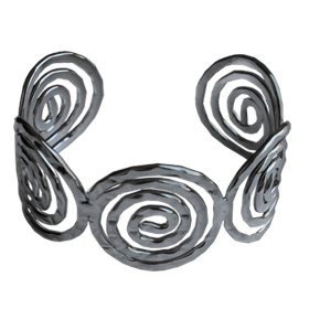 Spyra (Spiral) Motif, Stainless Steel Bracelet 