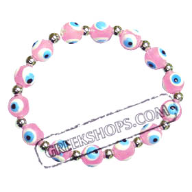 Pink Evil Eye Bracelet