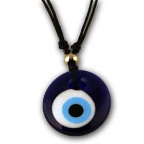 Adjustable Glass Evil Eye Necklace 34mm