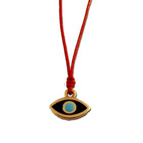 Greek Evil Eye Red Handbraided Macrame Adjustable Necklace 103514