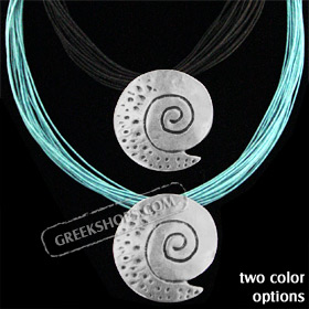 Byzantium Collection - Necklace with Swirl Motif KY40 (2 Color Options)