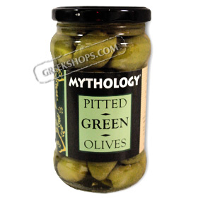 Mythology Brand Natural Pitted Green Olives 300gr