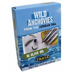 Trata Wild Caught Aegean Sea Anchovies in Olive Oil 100g.