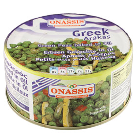 Onassis Traditional Peas in Vegetable Oil - Arakas - 280gr Can