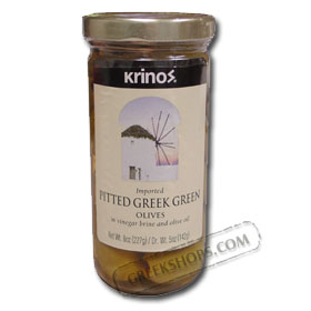 Krinos Greek Green Pitted Olives