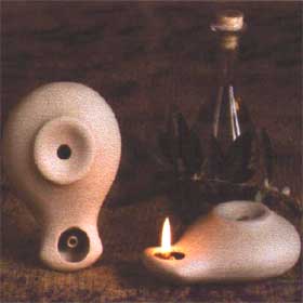 Ceramic Olive Oil Lamp - Olympios 01SI2 