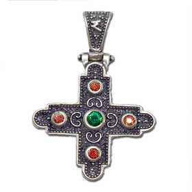 Mystras Byzantine Collection, Sterling Silver Square Cross 30mm