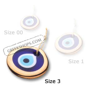Decorative Glass Evil Eye - Gold - Style 3_GO 