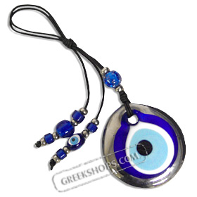 Good Luck Decorative Charm with blue glass 121121a