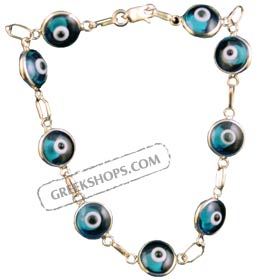 Gold Evil Eye Bracelet 18k With Turquoise Stones