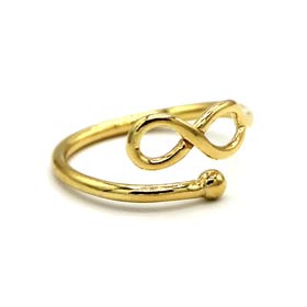 24k Gold Plated Sterling Silver Infinity Adjustable Ring