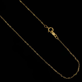 14k Gold Filled 1mm Cable Link Chain Necklace 16"