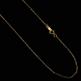14k Gold Filled 1mm Cable Link Chain Necklace 18"
