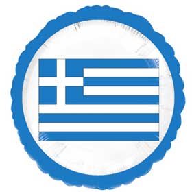 Greek Flag Balloon, two-sided, Package of 10