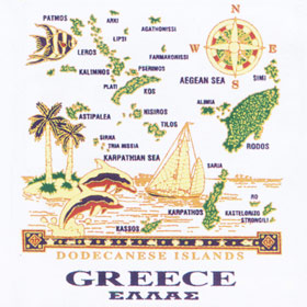Greek Island Dodecanese Tshirt Style D583A