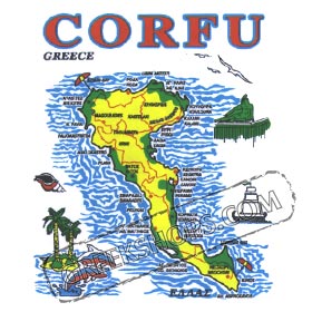 Greek Island Corfu Tshirt 324