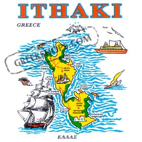 Greek Island Ithaki Tshirt D335A