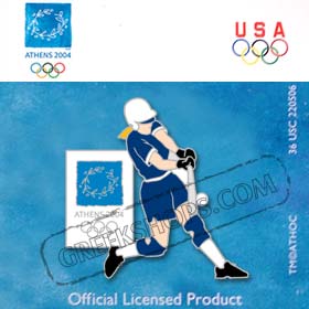 Athens 2004 Softball Pin