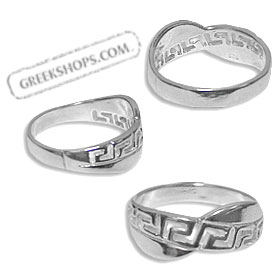 Code : JP118R Sterling Silver Ring - Greek Key Diagonal Large Code : JP118R Sterling Silver Ring - Greek Key Diagonal Large