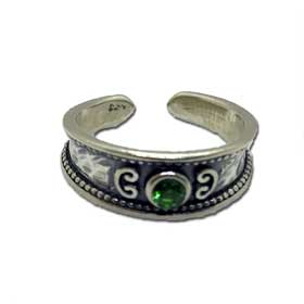 Mystras Byzantine Collection, Sterling Silver Floral Adjustable Ring