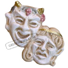 Ancient Greek Comedy and Tragedy Masks Magnet 