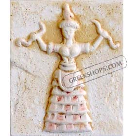 Ancient Greek Minoan Snake Goddess Magnet 