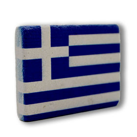 Decorative Greek Magnet featuring the Greek Flag