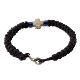 Classic Black Komboskine with Cross and Clasp