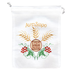 Embroidered Antidoro - Holy Bread Pouch (23cm) Design 1