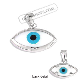The Amphitrite Collection - Sterling Silver Pendant - Mother of Pearl Eye (22mm)