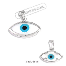 The Amphitrite Collection - Sterling Silver Pendant - Mother of Pearl Eye (16mm)