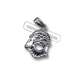 Sterling Silver Satyr Theater Pendant (30x17mm)