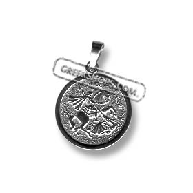 Sterling Silver Pendant - Religious Icon - St. George (2cm)