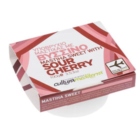 Mastiha Taffy Sweet with Sour Cherry Preserve 100 gr - Chios Mastic 