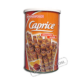 Papadopoulos Greek Caprice Wafers - Chocolate Orange 250gr