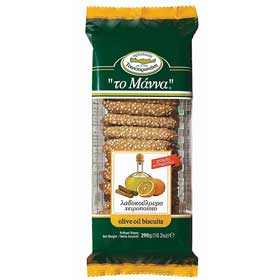 Manna Olive Oil Biscuits, with Orange and Cinnamon, 10.3oz