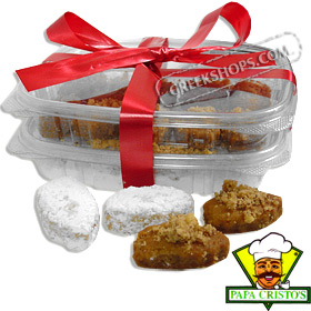 Greek Christmas Cookies Combo Pack - Courambiedes & Melomakarona bites