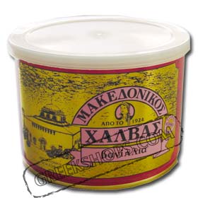 Greek Makedonikos Halvah Vanilla Flavor 500gr can